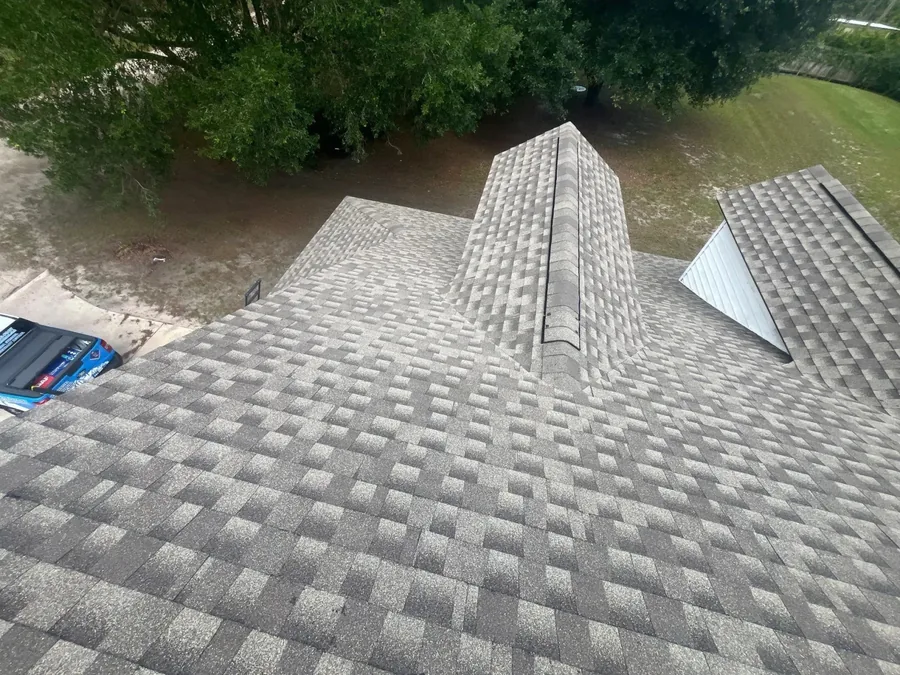 Finished shingle roof