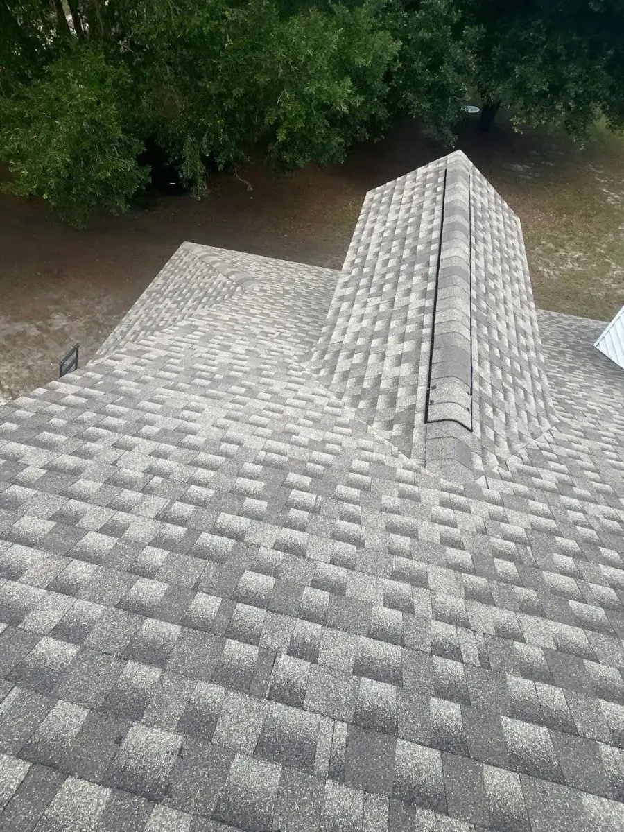 Roof ridge after replacement